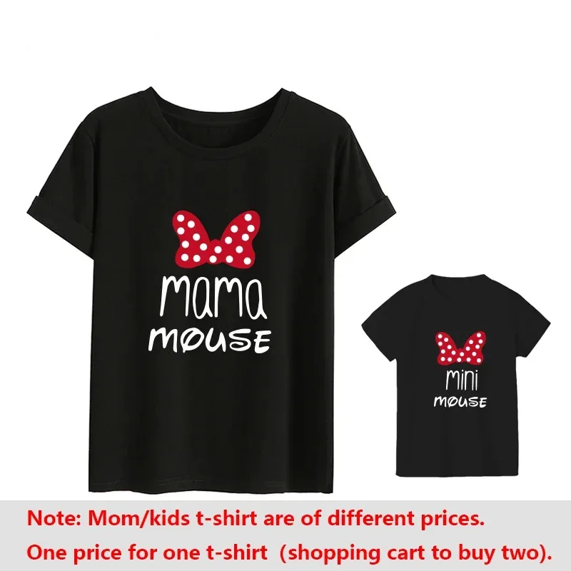 Mother kids Tshirt MAMA & MINI mommy and daughter matching clothes baby girl clothes Fashion cotton family T Shirt Short Sleeve