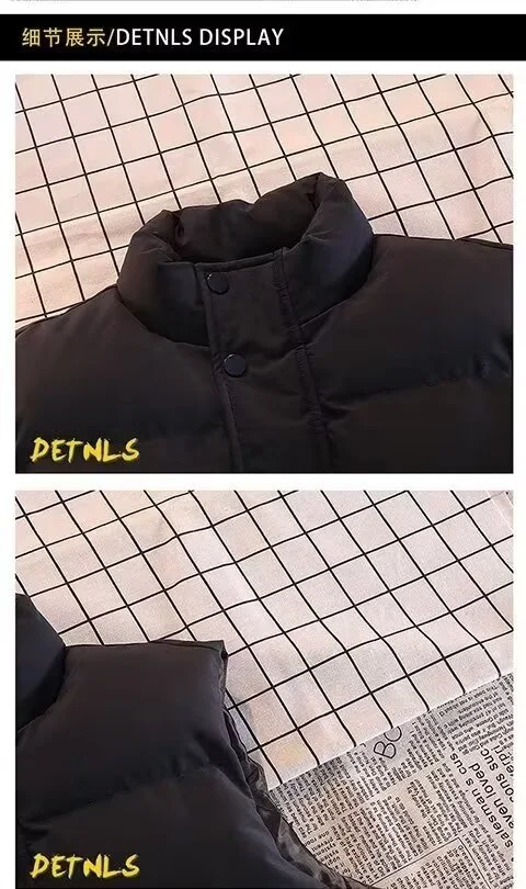 Men Kodak Point and Shoot Camera Print Stand Collar Padded Vest Sleeveless Warm Casual Outerwear Winter Cotton Waistcoat