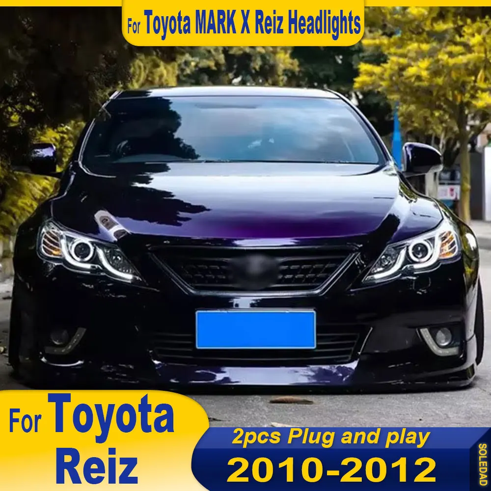 

Car Lights For Toyota Mark X Reiz Headlamp 2010 2011 2012 Highlight Headlight Projector Bifocal Lens DRL Signal Lamp Accessories