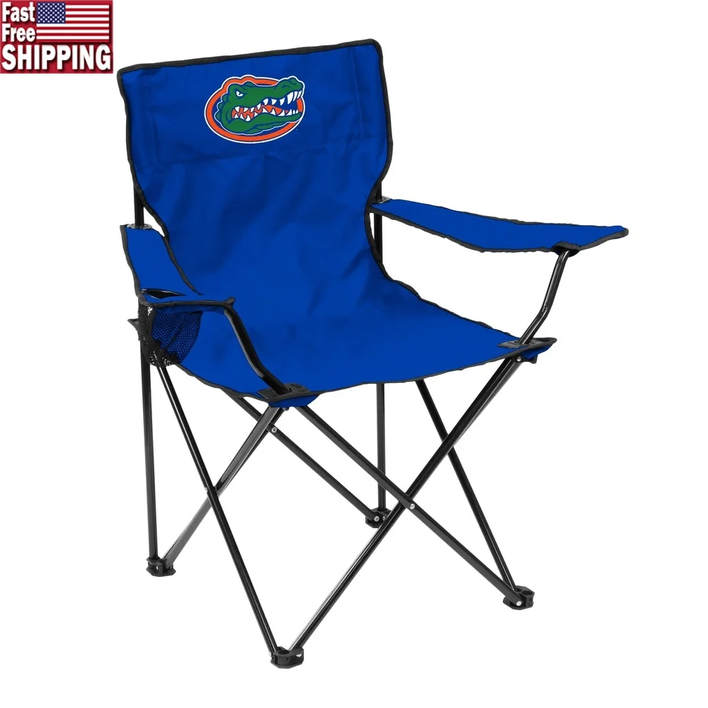 

Durable Quad Chair with Adjustable Arm Supports and Mesh Cup Holder Portable Folding Chair Indoor Outdoor Activities
