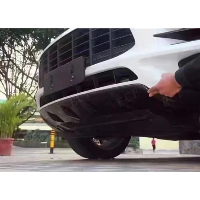 ألياف الكربون المصد الأمامي سبويلر الشفاه السفلى الحرس لوحة الفاصل لبورشه ماكان 2014-2017 الشفاه الناشر طقم الجسم