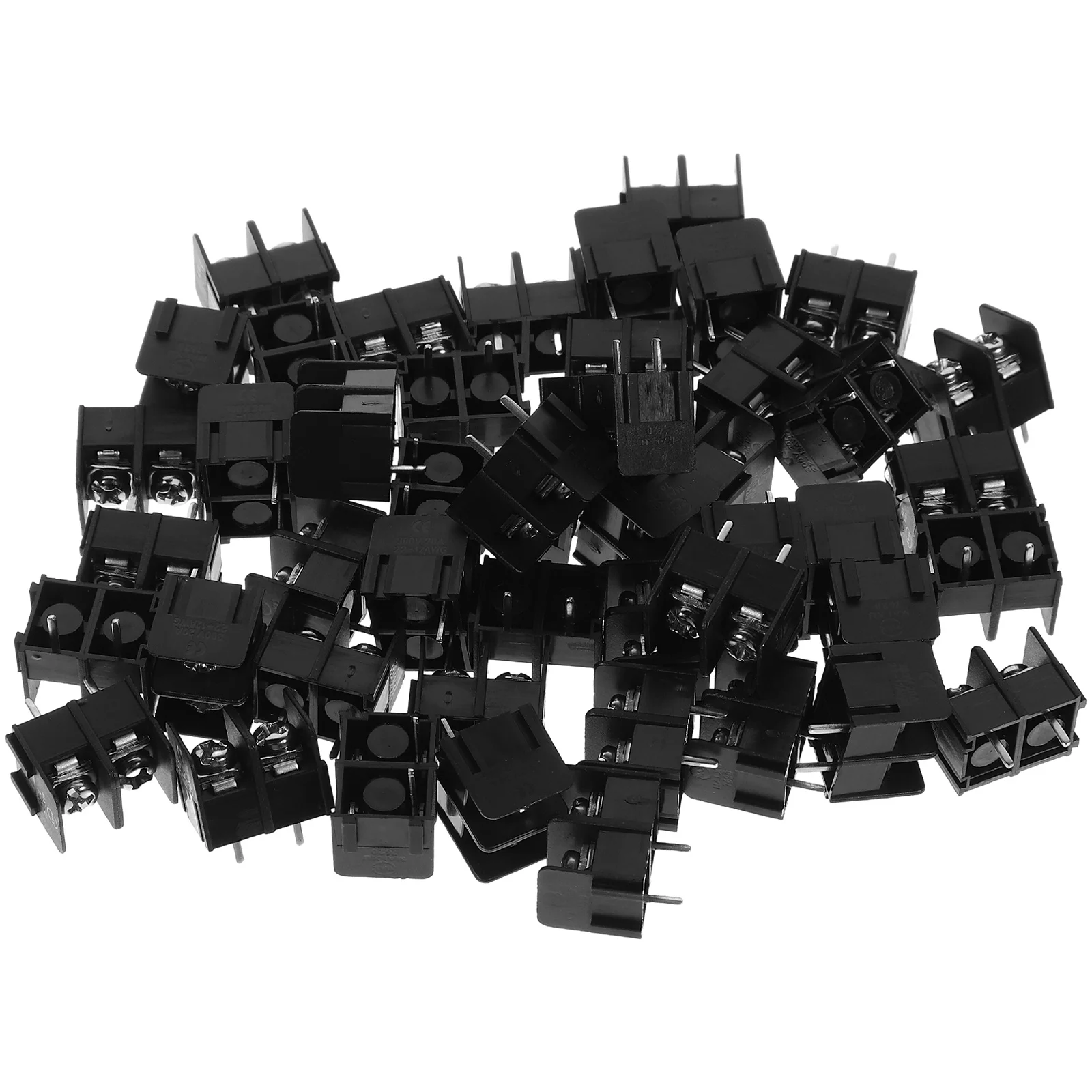 

50Pcs 2 Pin Screw Terminal Block Easy Connection Disconnection DIY Professional Use Terminal Blocks Pcb Connectors