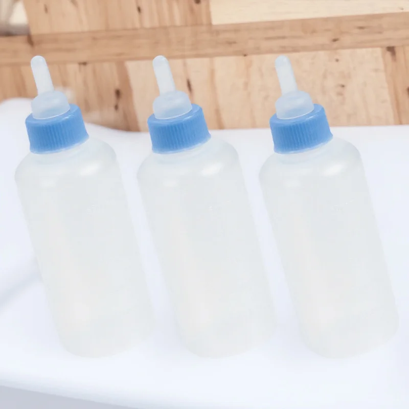 

3Pcs Cat Milk Bottles Lightweight Portable Premium Material Pet Nursing Feeding Tools No Leak Easy Carry Long Service Life
