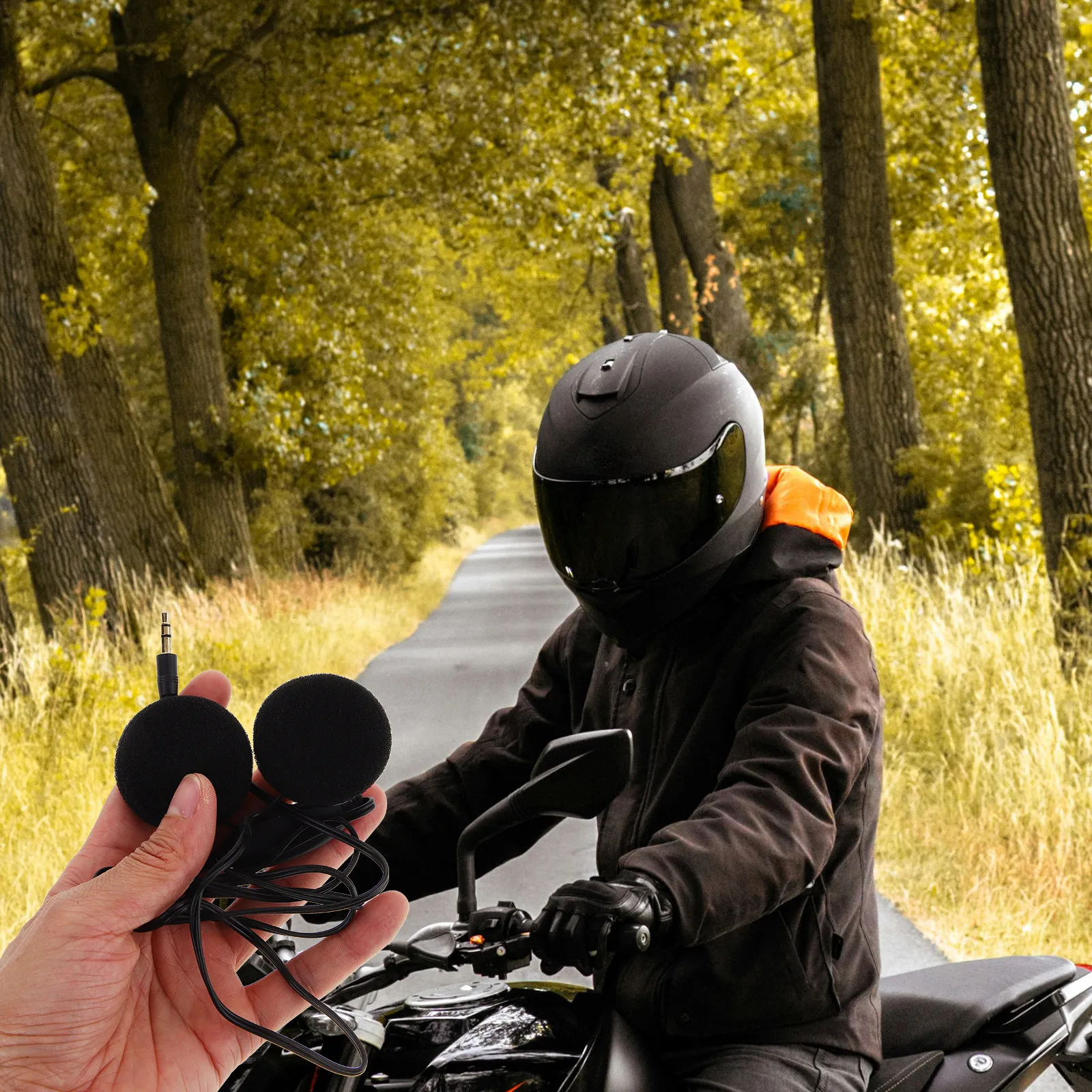 

Мотоциклетная гарнитура 3,5 мм, эргономичная гарнитура с высоким качеством звука, голосовая навигация, воспроизведение музыки, защита от ветра и шума