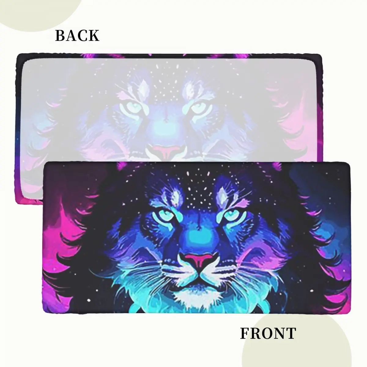 Cosmic  Tiger Spirit Space Galaxy Wolf Lion Face Custom Rectangular Tablecloth Oilproof Table Cover for Party Table Cloth
