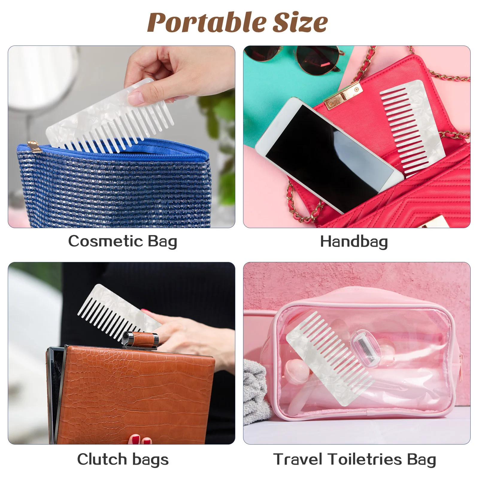 

1pc Anti Static Comb Wide Tooth Detangling For Thick Curly Long Hair Portable Styling Tool Salon Home Use Hair Care Comb