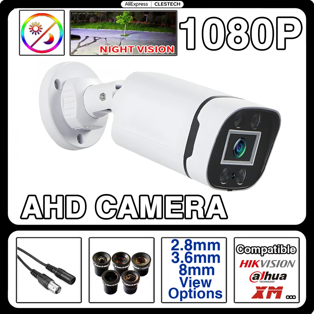 

2MP 1080P HD полноцветная AHD камера уличная водонепроницаемая система видеонаблюдения с автоматическим светящимся светодиодом надежное 24/7 ночное наблюдение