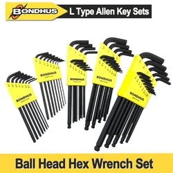 Bondhus Inch Ball Head Hex Wrench Set L Type Allen Key Sets Screwdriver Bicycle Repair Tool 10932|10936|10937|10938|10945