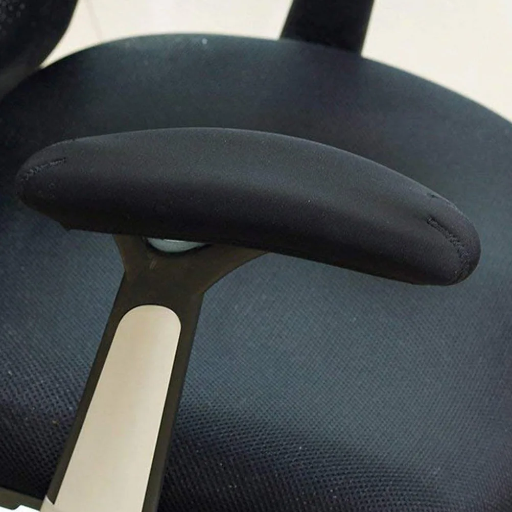 

1Pair Office Chair Armrest Protect Cover Size L Black Neoprene Cushion Pad Relieve Pressure Office Home Chair Arm Rest Pad