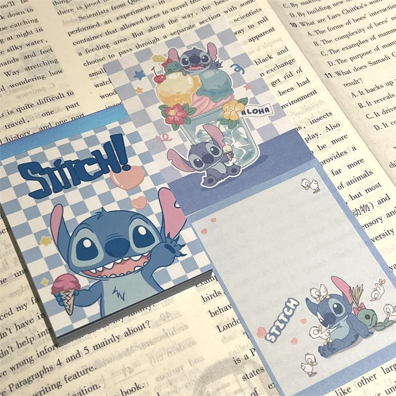 Cute Sticky Note Book Stitch Pattern Student Ledger Accessories for Kids Thickened Color Page Paper High Appearance Level Gift