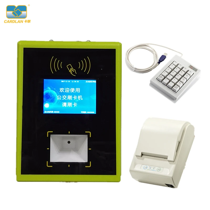 Bus Validator Housing ไร้สาย Rfid Smart Card Reader อุปกรณ์การเงิน 13.56 Mhz Tcp Ip Rfid Card Reader พร้อมจอแสดงผล