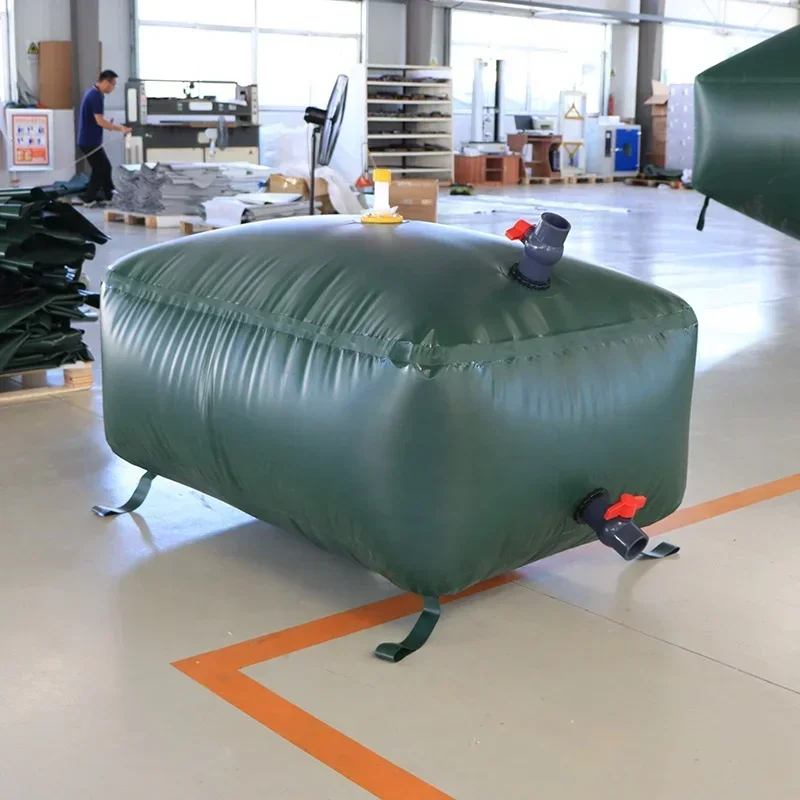 2000L 3000L 4000L PVC Square Water Storage Tank Collapsible Rectangular Soft Folding Camping Water Storage Bladder for Rainwater