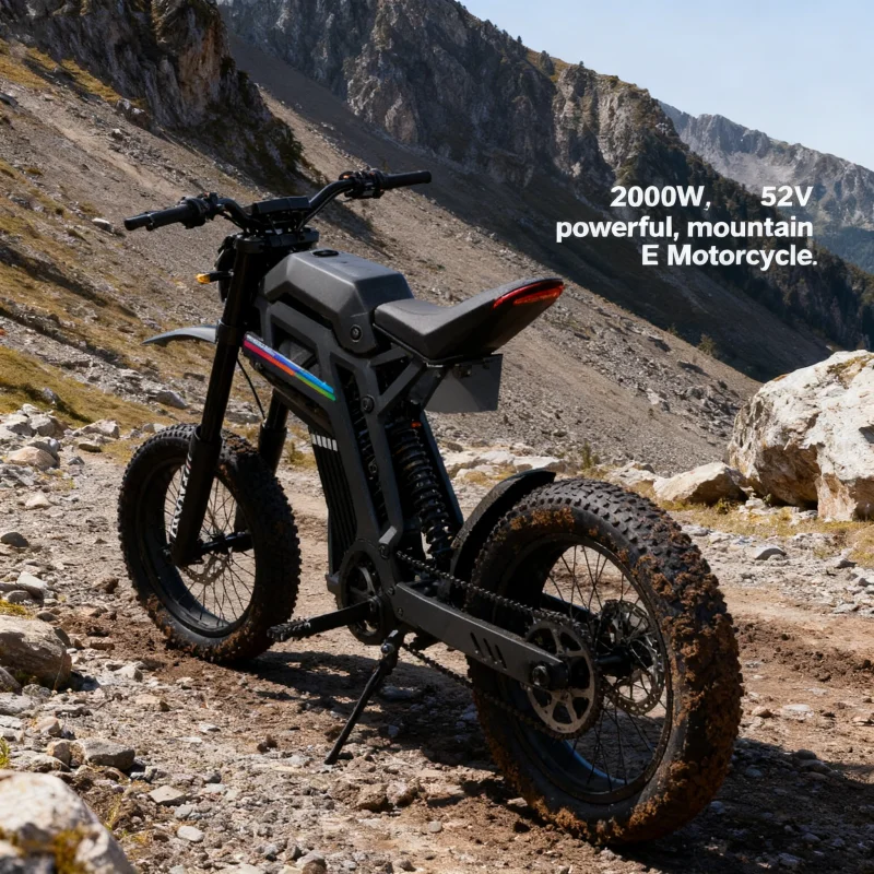 

OBX GT73 2000W High-Speed 100-120km Range Electric E-Bike 48V 27Ah Battery Fat Tire-Off-Road Ready Electric Motorcycle Thumb
