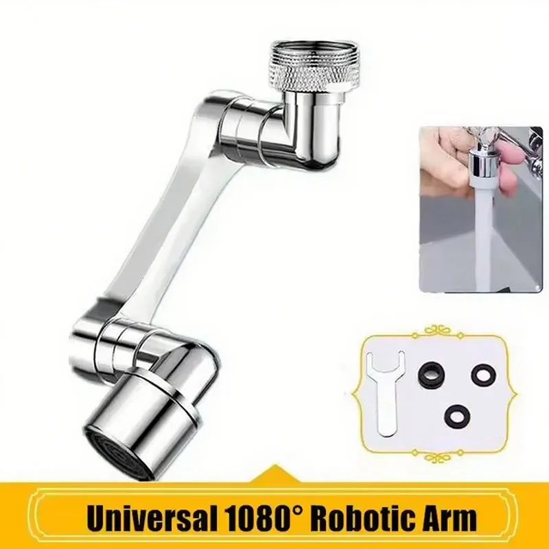Universal Metall Kupfer Küchenarmatur Belüfter Extender 1080 ° Rotationssprühkopf-Wasserhahnverlängerung 360° ° Spülbecken-Sprühgerät, wassersparend – Detail 8