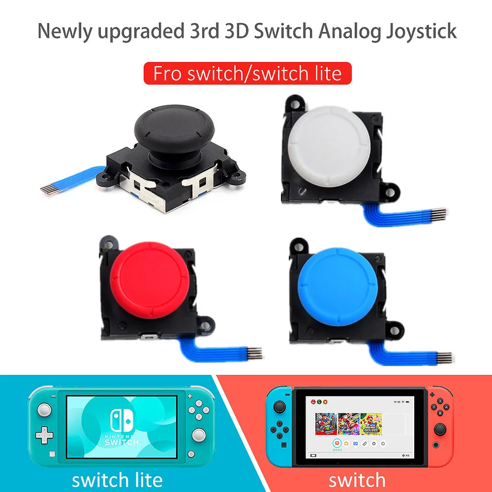 1pc 3d analógico sensor vara joystick substituição para nintend switch lite joycon controlador lidar com acessórios de jogos consoles