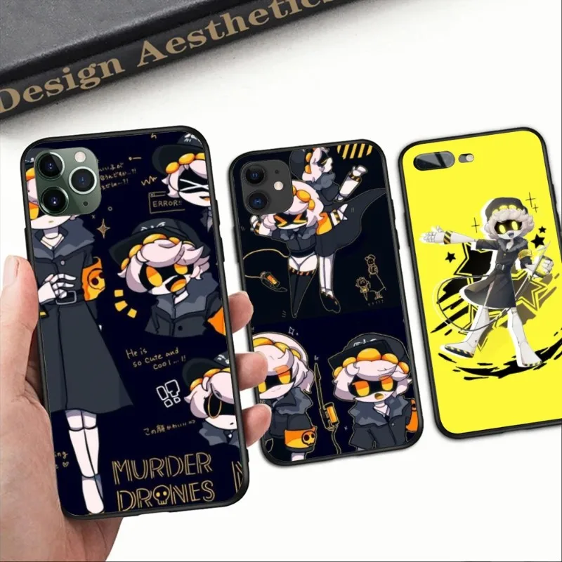 Murders Drones Mobile Cell Phone Case for iPhone 15 14 13 12 11 XS X 8 7 6 Plus Mini Pro Max SE 2022 Black Phone Cover Funda