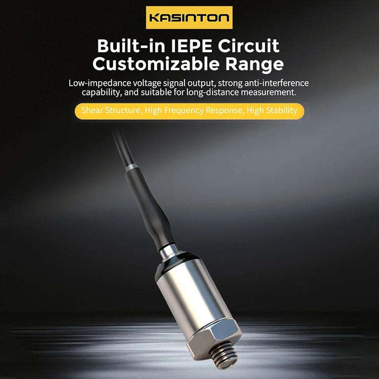 KASINTON JSDED2000KT Customizable Range IEPE Anti-Interference Bridge Monitoring Industrial Vibration Sensor