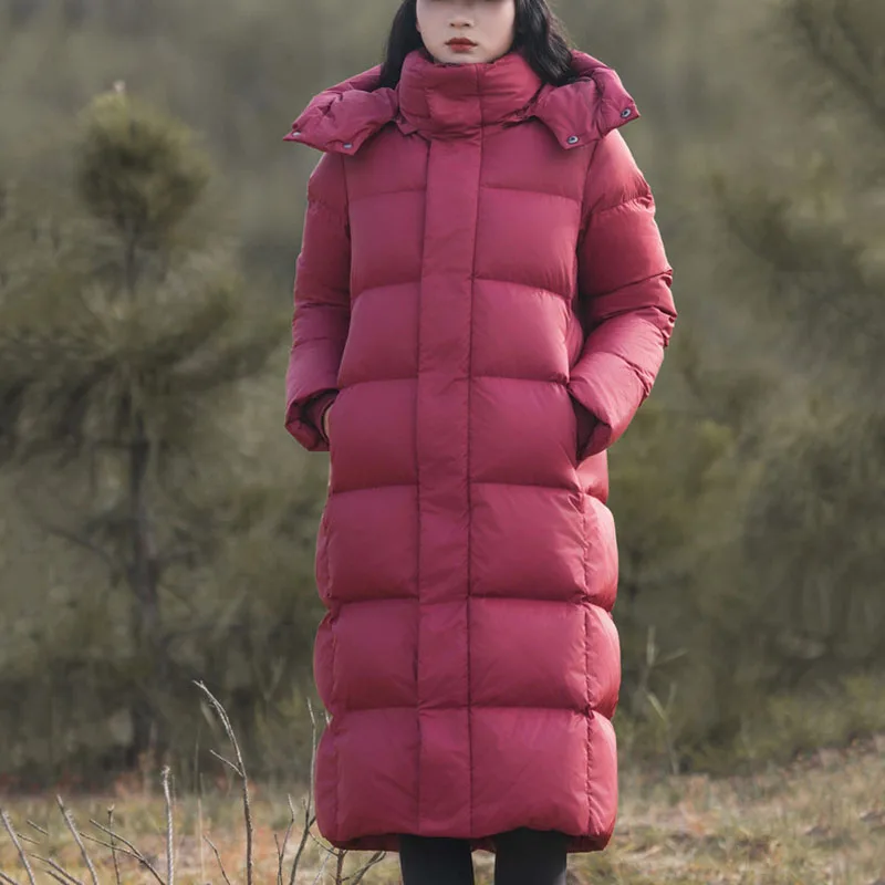 2025 여성용 새 겨울 따뜻한 후드 다운 재킷 고품질 95 화이트 덕 다운 여성용 다운 재킷 H620