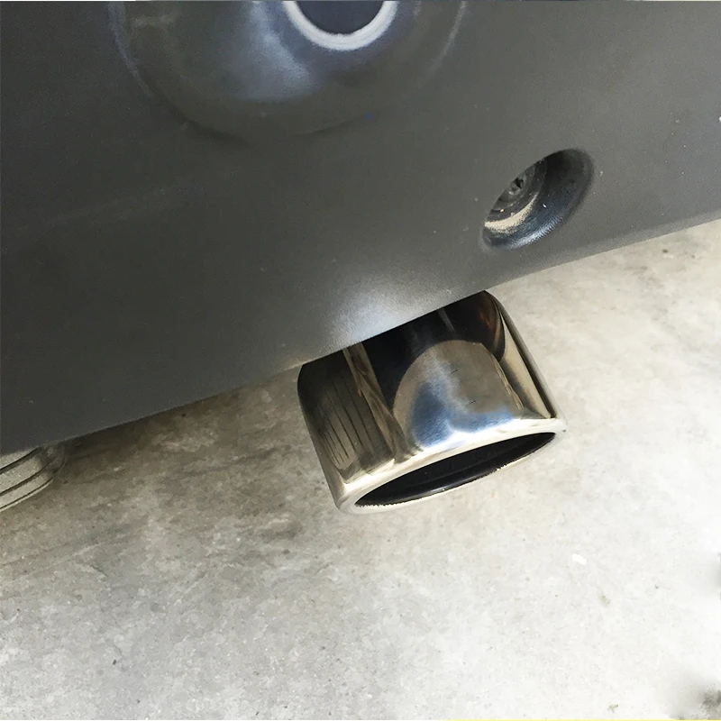 Car Exhaust Muffler  Stainless Steel Pipe Chrome Trim Modified Car Rear Tail Throat Liner For Smart fortwo forfour 453 view 2