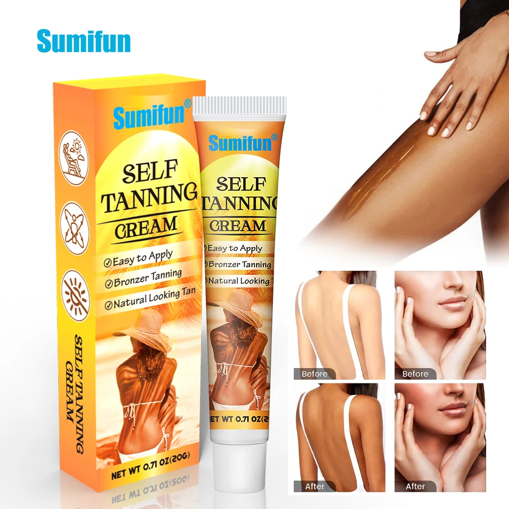 20G Summer Beach Skin Tanning Cream Quick Blackening Self-Tanning Booster Bronze Wheat Bronzer Oil Restorative Beauty-Health