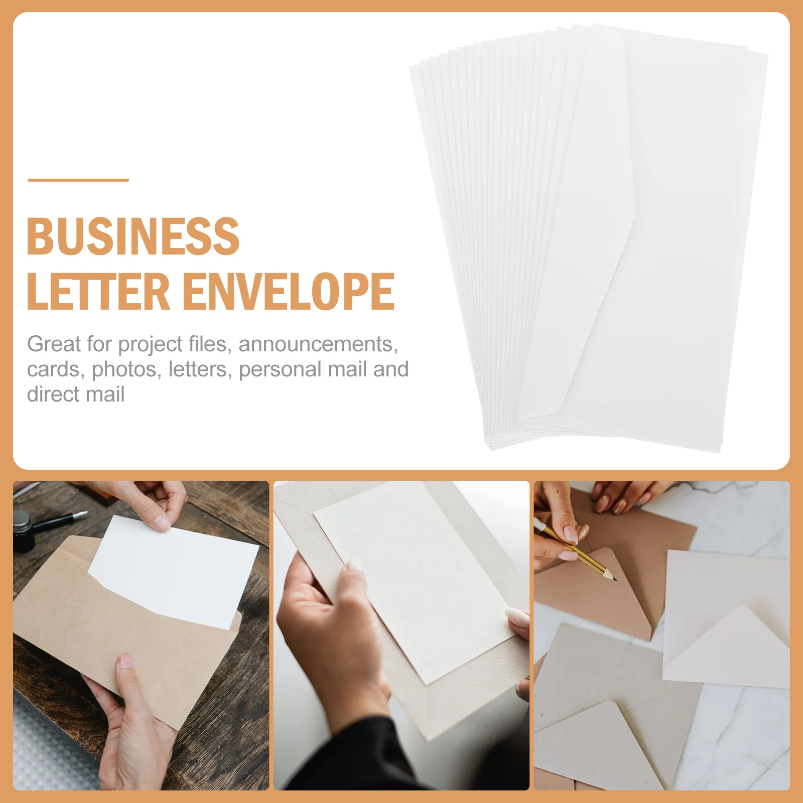 100 Pcs Business Thickened Envelopes Envelopes Letter Paper Money Bags Premium Biodegradable Reusable Document Storage