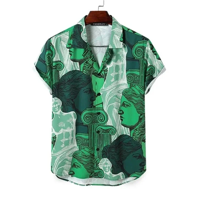 Hawaiian Shirt Men 3D Funny Print Shirts Summer Men's Clothing Fashion Pattern Short Sleeve Top Casual Streetwear Oversized Tees