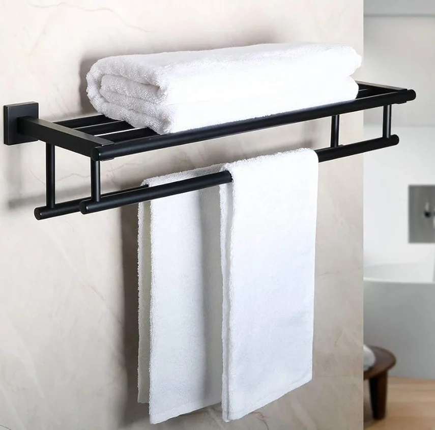 

Alise Towel Rack for Bathroom and Lavatory 24 Inch Holder Towel Hanger with Double Bars for Bath Wall Mount SUS304 Stainless