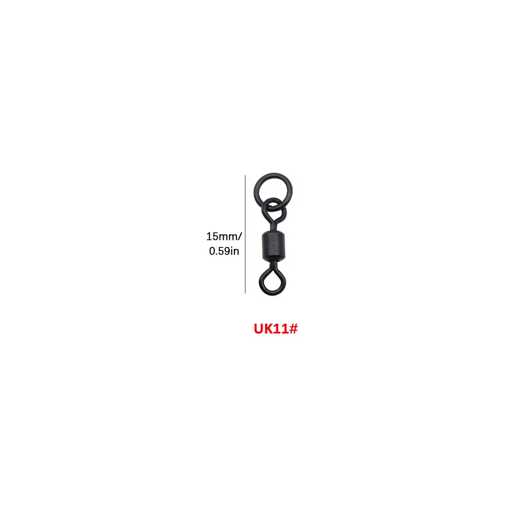 20 Stück Karpfenangeln Wirbel Runde Ring Hair Rig Wirbel UK20 # Für Karpfenhaken Pop Up Bait Boilie Connector Fischzubehör Tackle