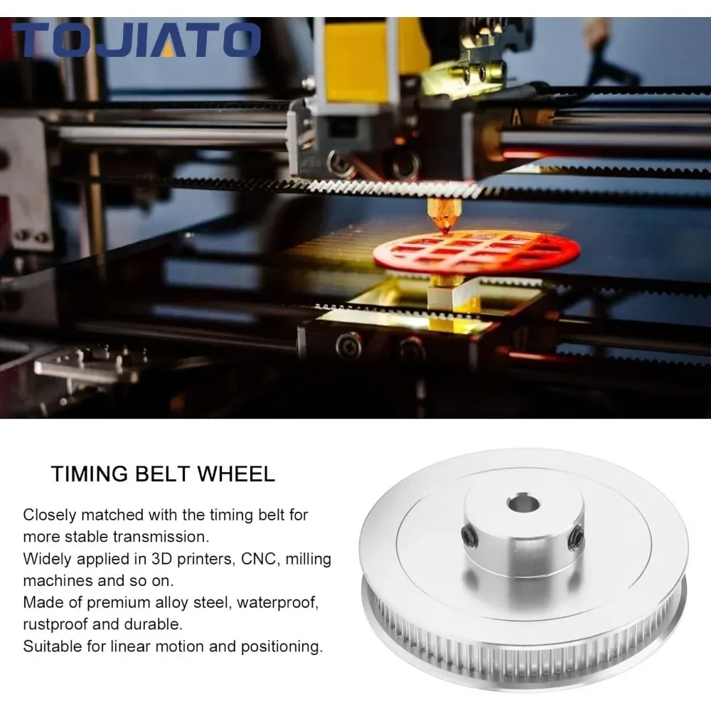 VORON 80 Zähne GT2 Zahnriemenscheibe 2GT Synchronriemenscheibe Bohrung 5/8 mm Breite 6 mm Zahnriemen 80T GT2 Antriebsrad aus Aluminiumlegierung