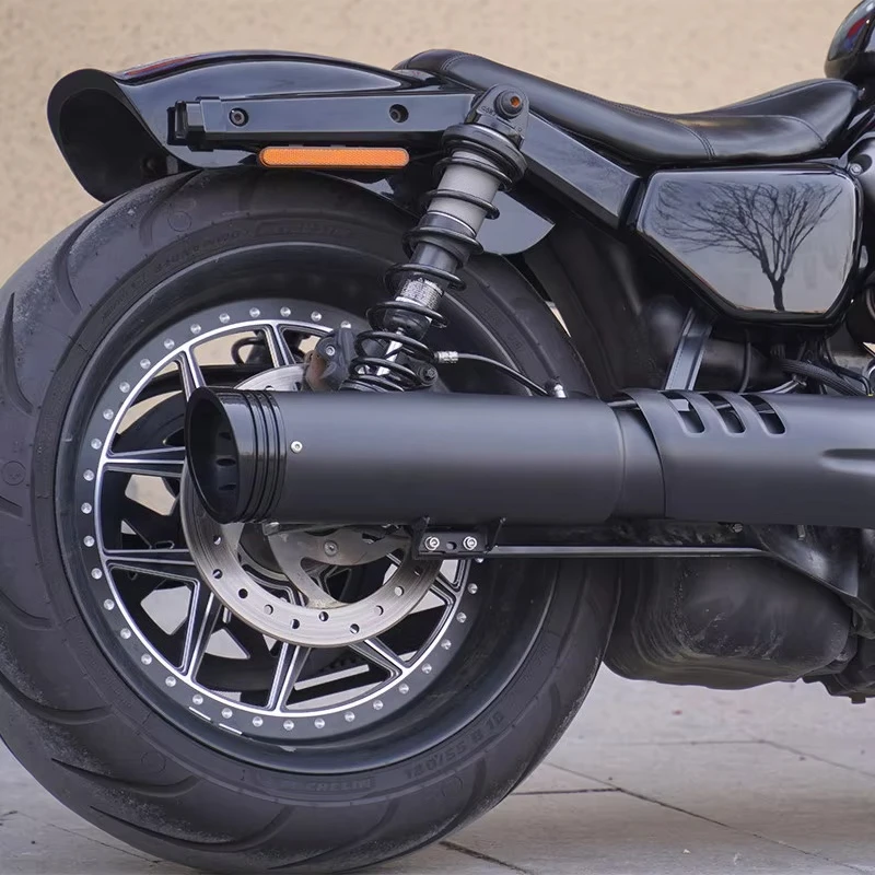 Chiefdom Compatible with Harleydavidson 975 Motorcycle Copper Pipe Exhaust 5inch Tail Section Exhaust RH975 Rear Section Exhaust