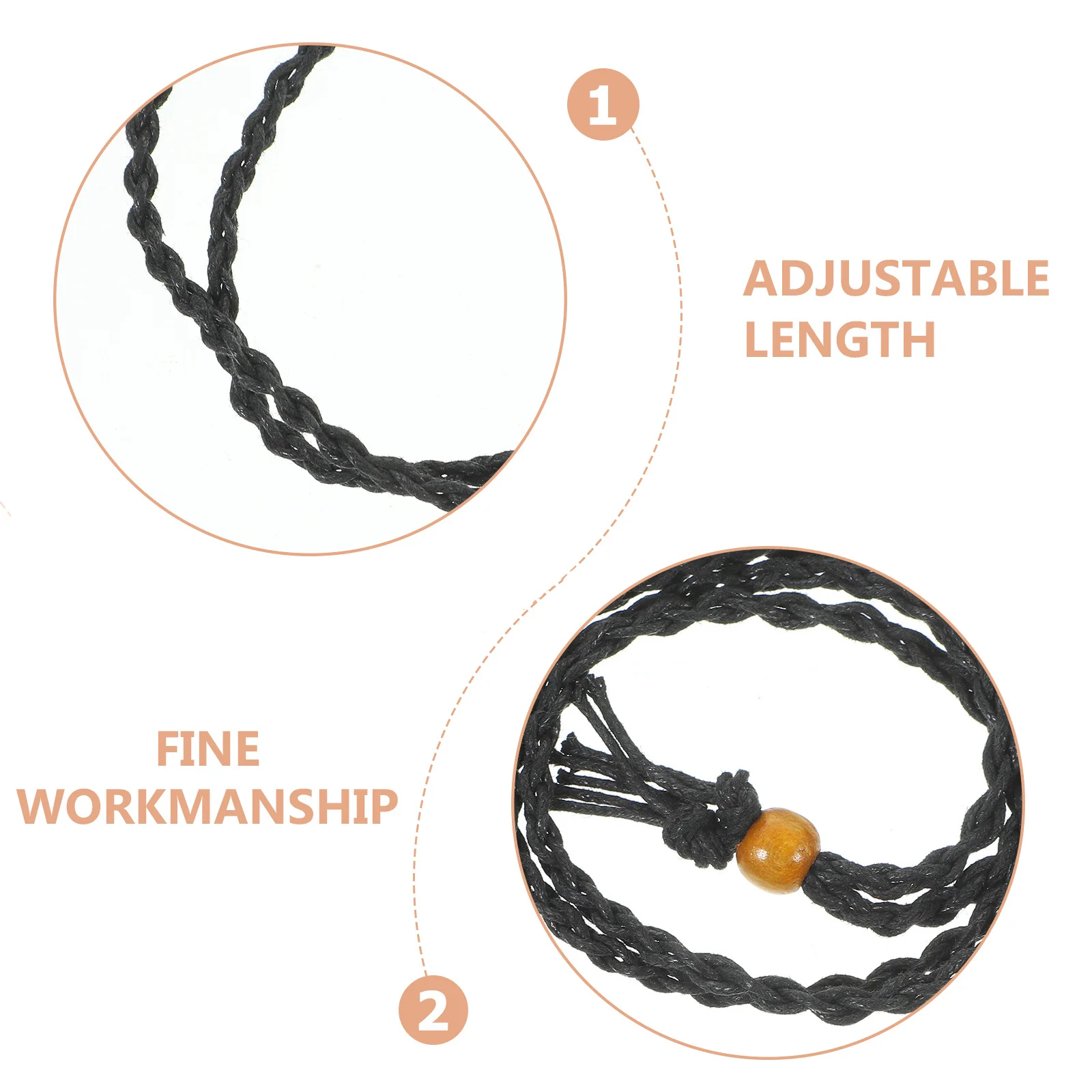 

5 шт., держатели для подвесок из камня, плетеная вручную веревка для ожерелья, регулируемая для Diy хрустальная клетка, винтажный подвесной орнамент, тканая шея