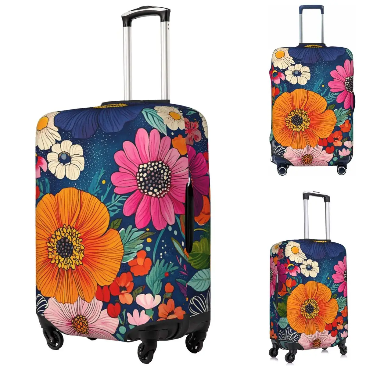 

Плотный цветочный цветной чехол для чемодана с цветами, защитные эластичные защитные чехлы для дорожного багажа на 18-32 дюймов