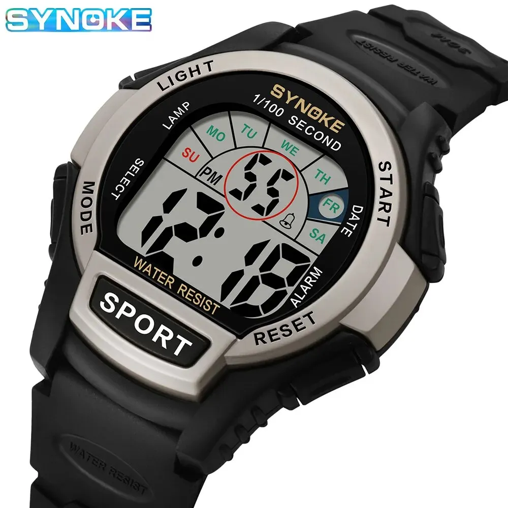 SYNOKE Military Digital Watches Men Sports Luminous Chronograph Waterproof Male Electronic Wrist Watches Relogio Masculino