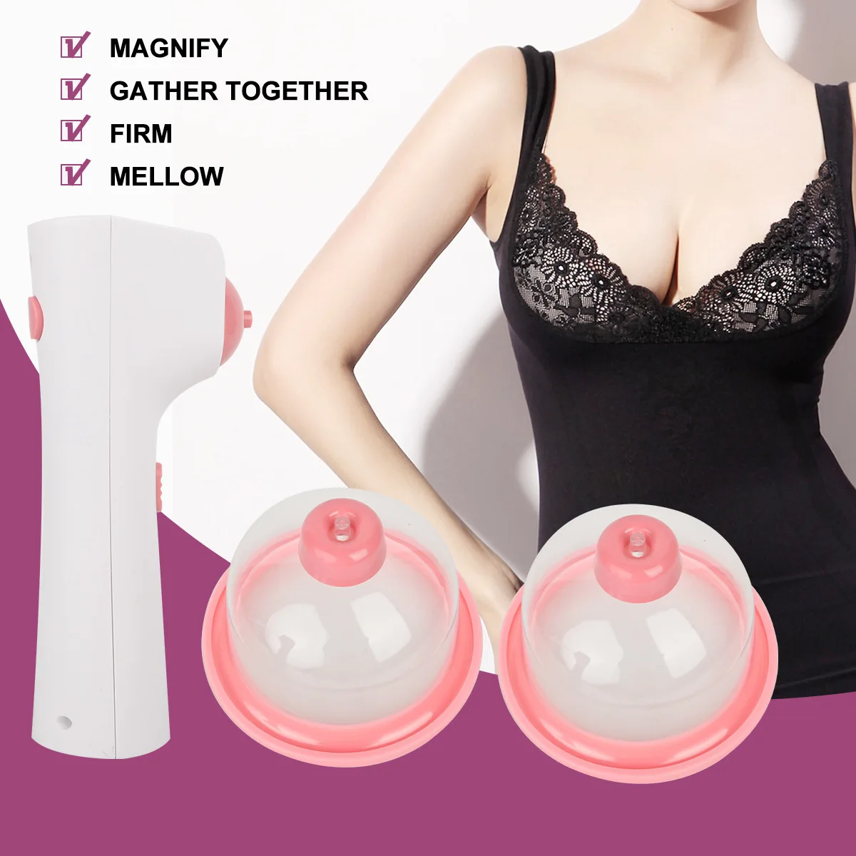 New Breast Beauty Instrument Household Electric Breast Massager Breast Treasure Negative Pressure Chest Massage Instrument