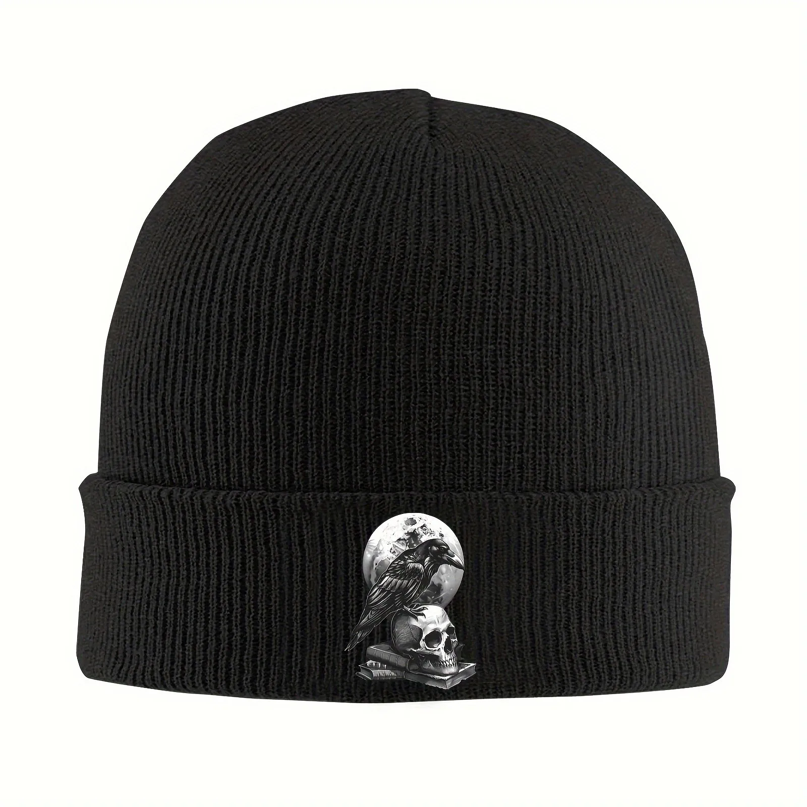 Unisex Hand Wash Stretchable Knit Hat for Outdoor Skiing Cold Weather Fashion Trendy Skull Cap Large Head Size Adult
