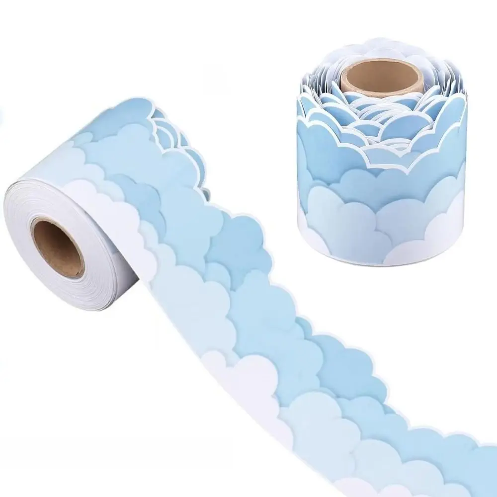 1Roll Creative Self Adhesive Chalkboard Board Border Paper 7.5cm Border Paper DIY Border Trim Sticker Handmade Crafts