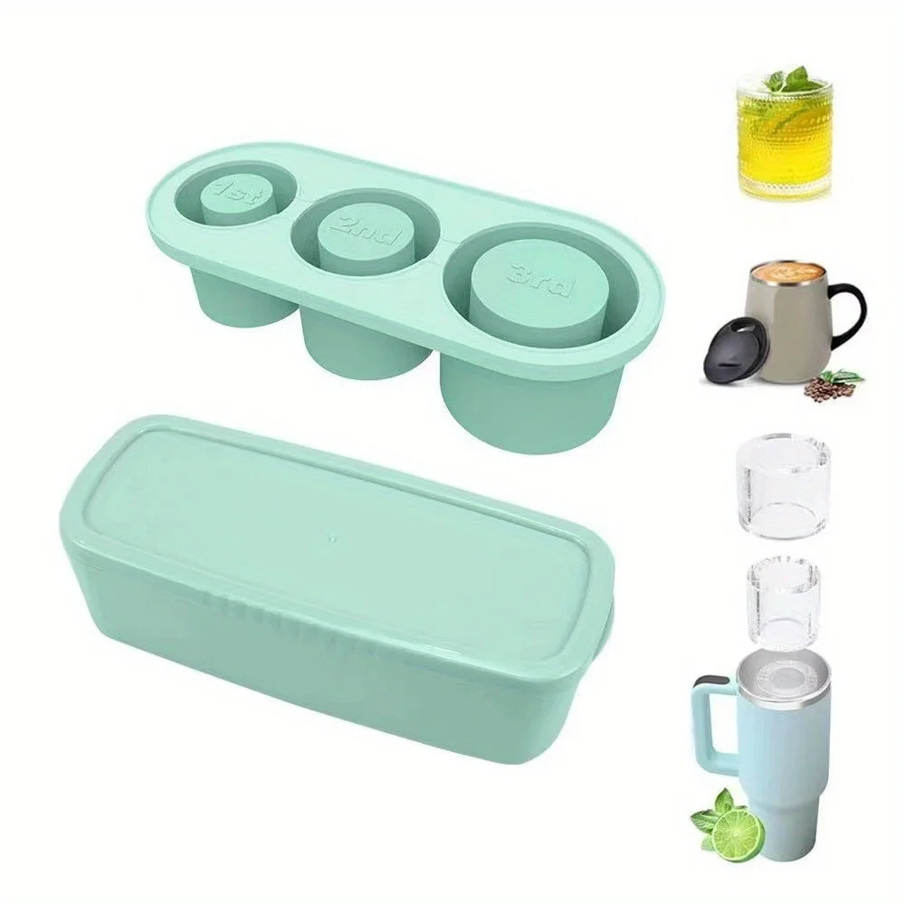 Silicone Ice Tray With  Box, Ice Cube Mold For  Cup, BPA-Free Food-Grade Ice Mold With Lid, Easy Demolding, Kitchen Supplies