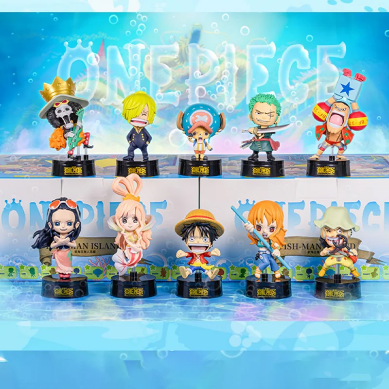 

Original One Piece Fish-Man Island Series Car Air Freshener Blind Box Anime Collectible Figures Luffy Model Toys Gifts
