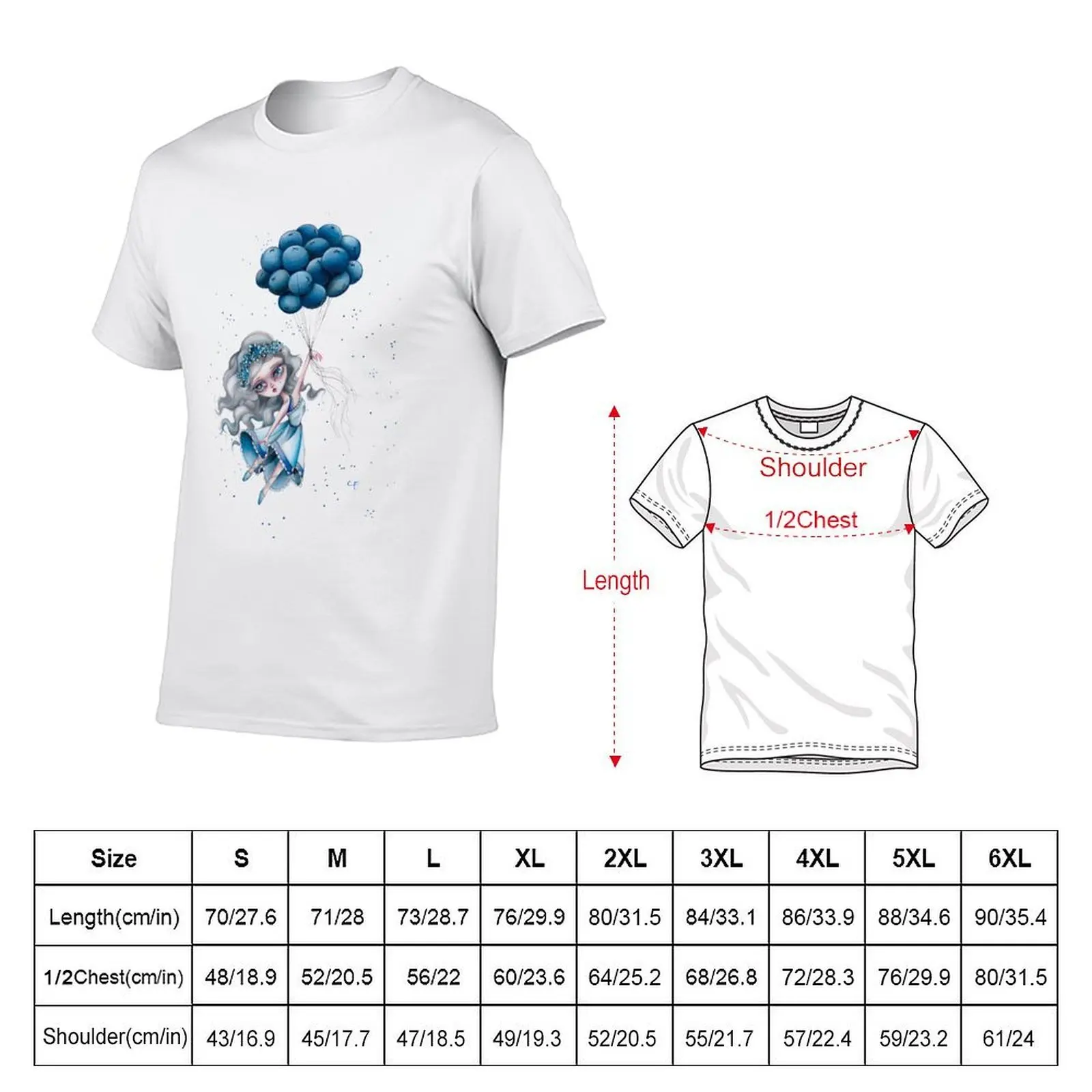 Blueberry Blues T-Shirt homme T-Shirt coton haute qualité homme T-Shirt coton T-Shirt