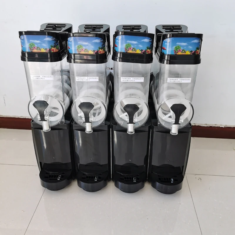 Snow Melting Machine Commercial Three-Cylinder Double Mud Cold Drink Beverage Juicer Self-Service Smoothie Maker