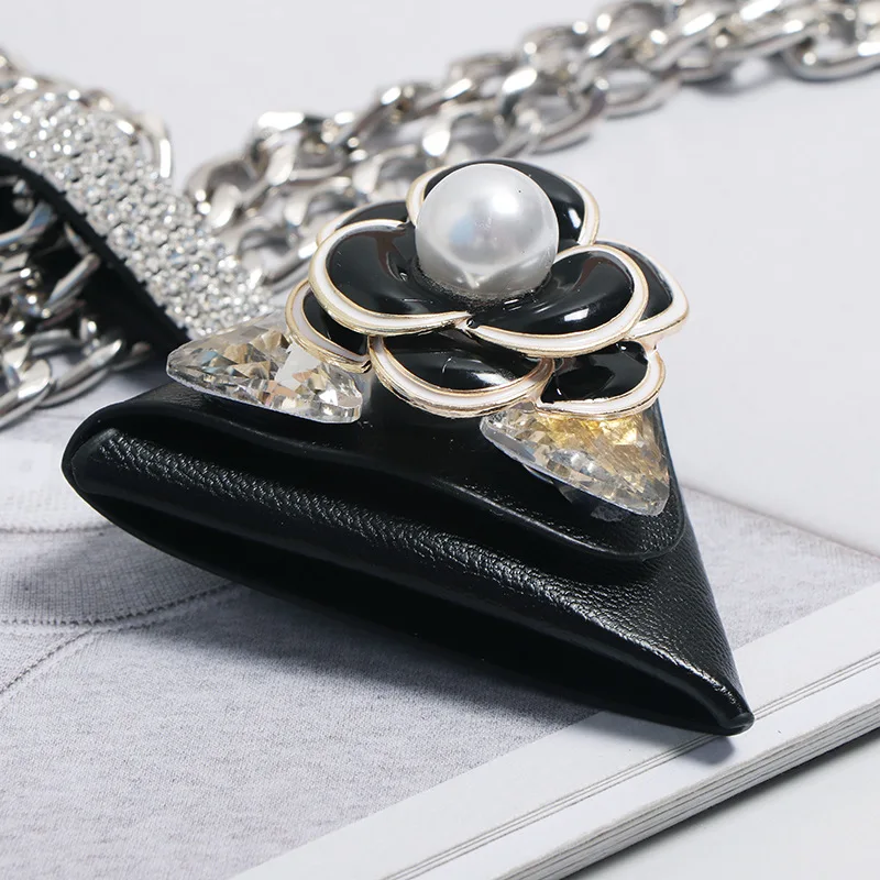 DAEYOTEN Metal Chain Waist Bag Women's Accessories Decoration with Suit 2022 New Rhinestone Bag Red Small Belt BagZM1302