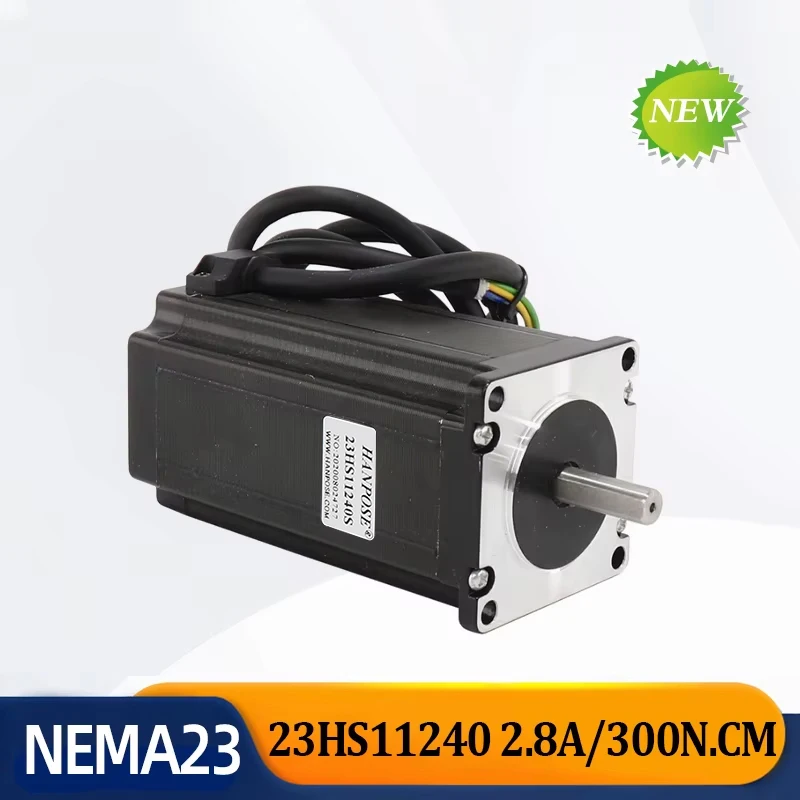 Hanbuild NEMA23 Stepper Motor 4.0A 300N.CM 4-lead 23HS11240 Nema 23 Stepper Motor 57 Series Motor for 3D Printer Accessories