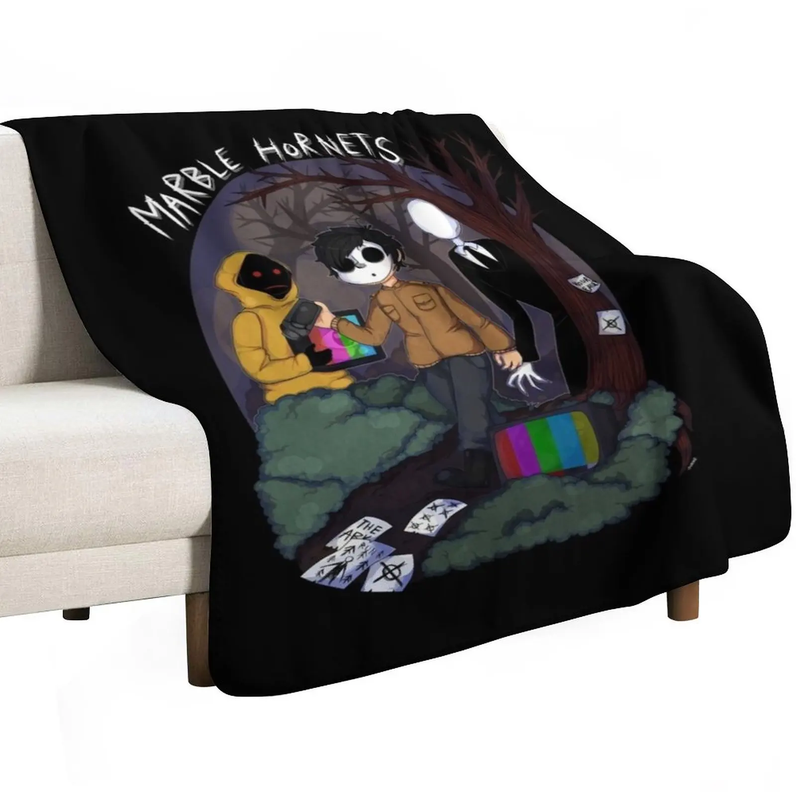Marble Hornets 57 Throw Blanket for babies Decorative Sofa Soft Beds Soft warm winter Furry Blankets
