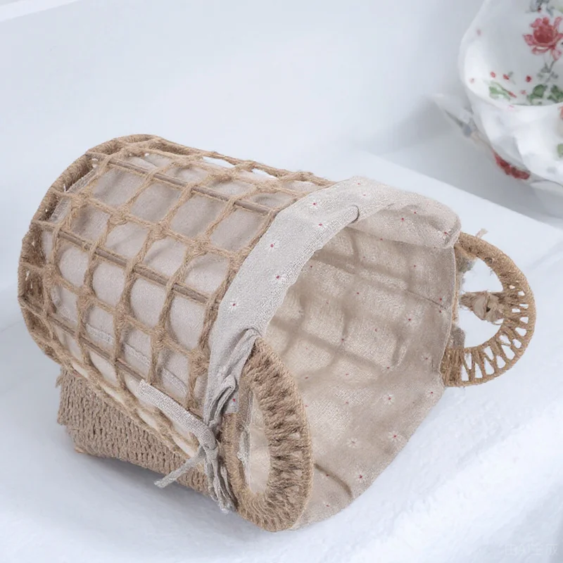 

Woven Laundry Storage Basket Portable Dirty Clothes Organizer for Home Bathroom Practical Multi-Purpose Household