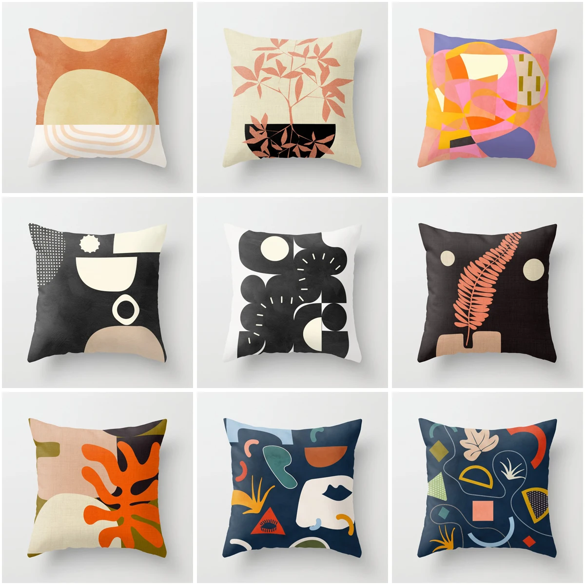 decorative Home pillow case Cushion covers 45*45 nordic 40*40 40x40cm 50x50cm  Living room modern geometric abstract 45x45 black