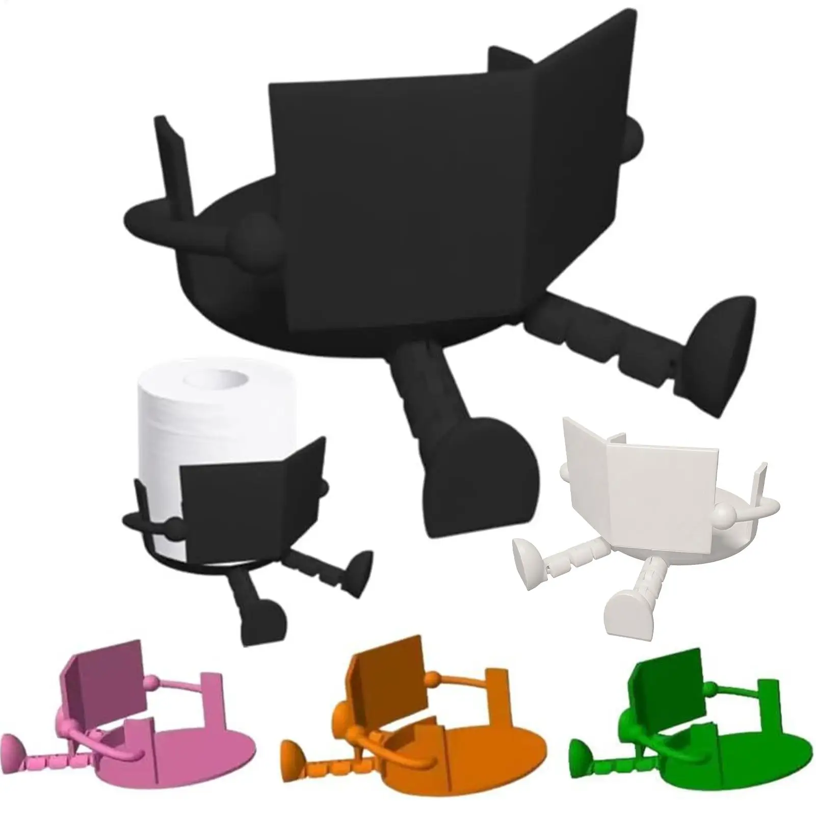 3D-Gedruckter Lustiger Toilettenpapierhalter mit Lesewitz für Zuhause, Wohnmobil, Reise und Küchendekoration