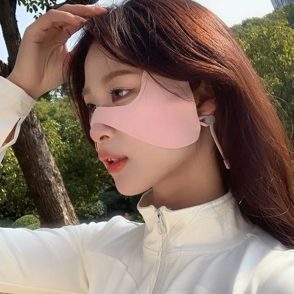 

Sunscreen Face Scarf Ice Silk Sunscreen Mask Nylon Breathable Summer Face Cover UV Protection Eye Protection Face Gini Mask