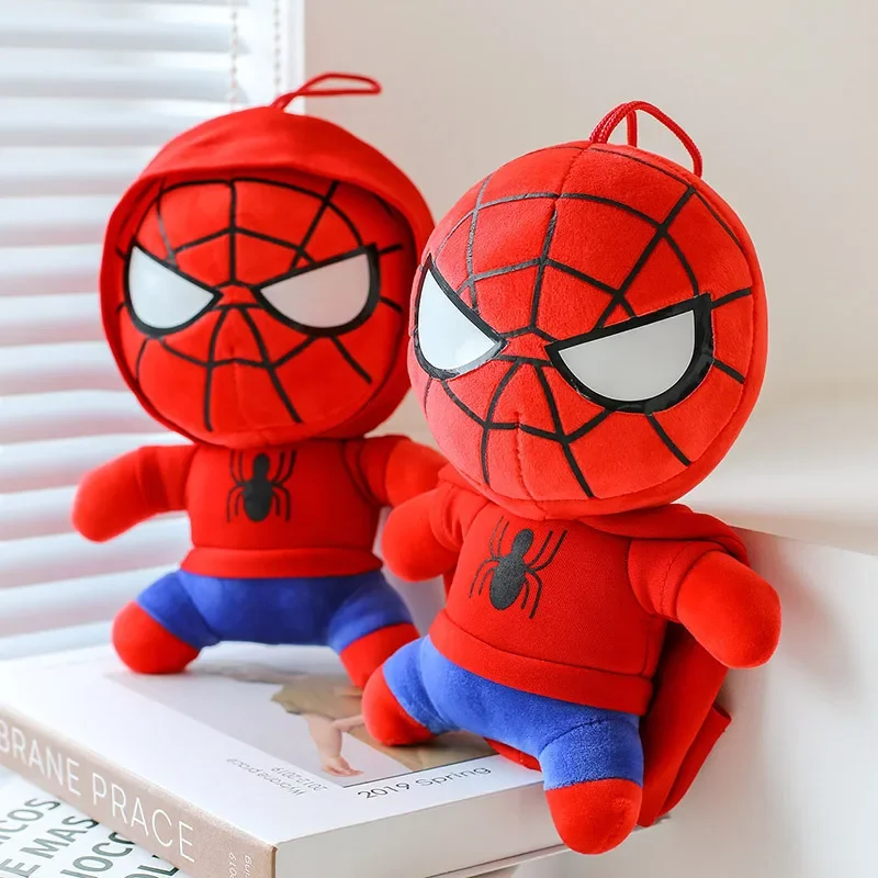 Juguetes de peluche de Spiderman de Disney para niños, muñeco de peluche de película de dibujos animados de Anime, almohada suave, regalos de cumpleaños, 20-60cm