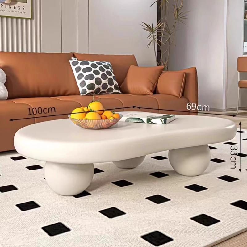 Customizable Tavolino da caffè nuvola in stile crema di lusso leggero Mobili da soggiorno Tavolini da pranzo creativi
