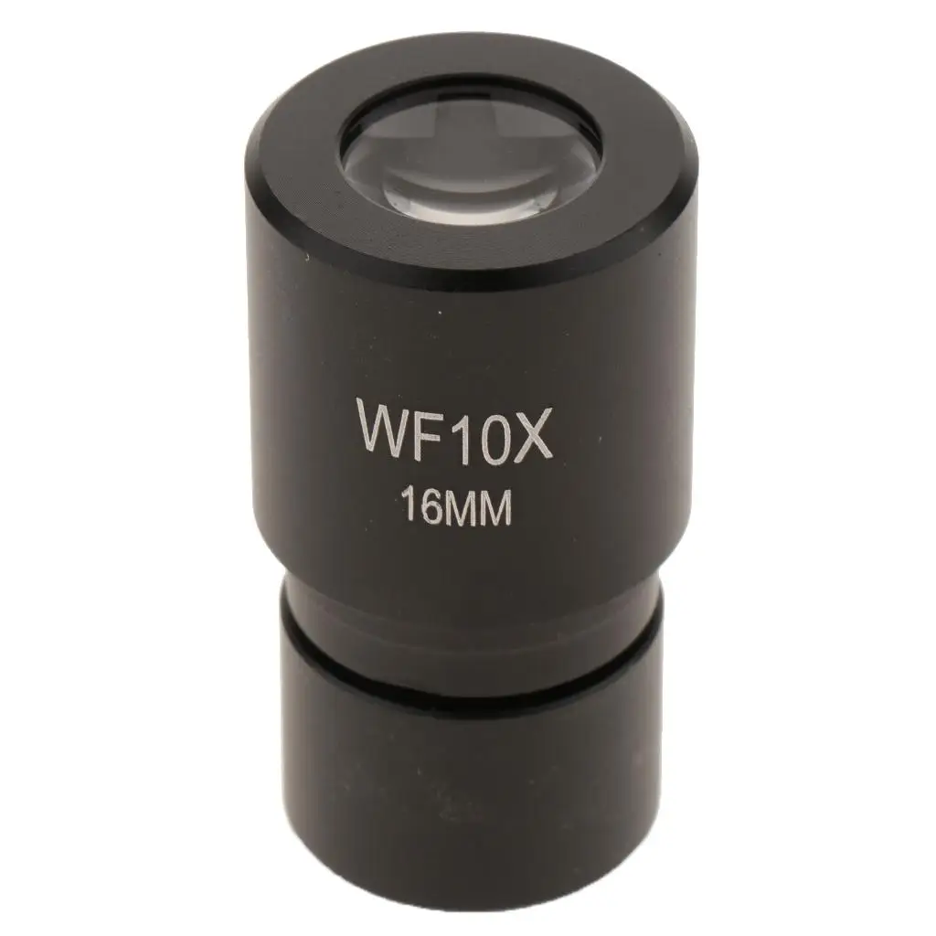 Wf10x 16mm Microscope Eyepiece Metal Wide View Lens Universal Ocular Adapter for Biological Microscope Use
